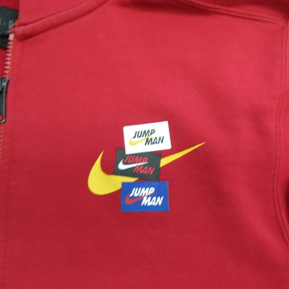 Nike Jordan Jacket Kids XS‎ Red Full Zip Hooded Pockets Athletic Jumpman VTG